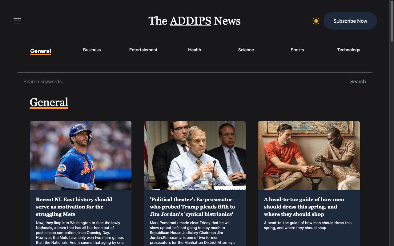 Addips Newspage